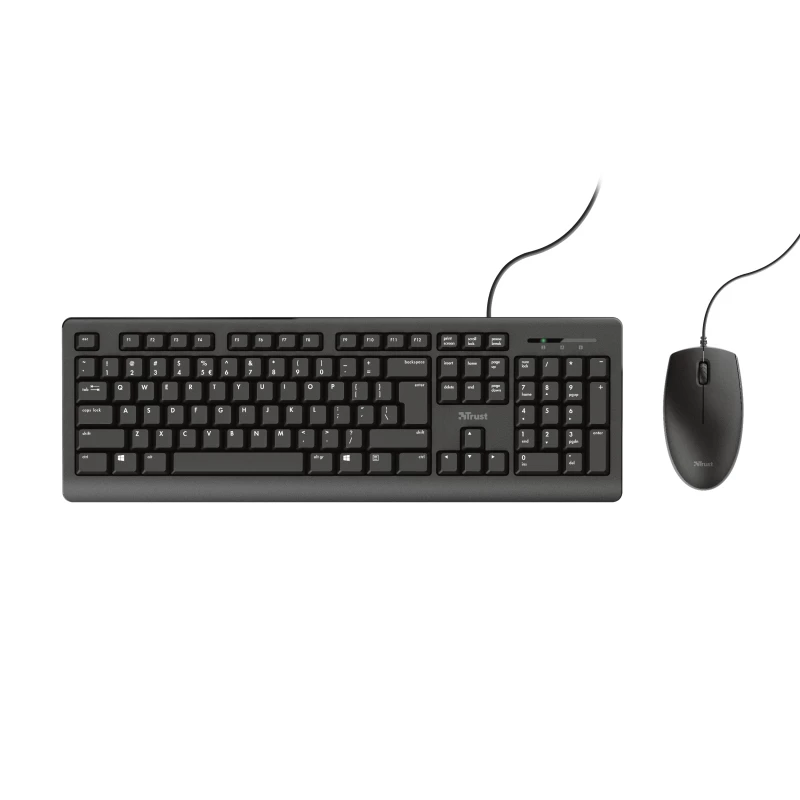 Trust Primo klaviatūra su pele, USB, vokiškas išdėstymas, juoda