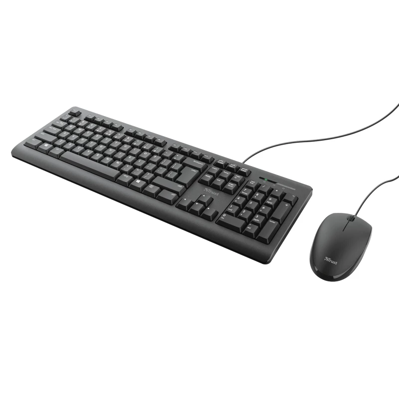 Trust Primo klaviatūra su pele, USB, vokiškas išdėstymas, juoda