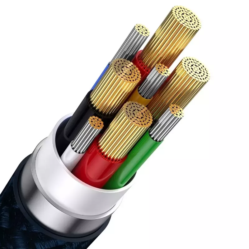Baseus Flash Series 2 USB laidas 3 viename, USB-C + Micro USB + Lightning, 100 W, 1,2 m, mėlynas