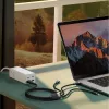 Baseus Flash Series 2 USB laidas 3 viename, USB-C + Micro USB + Lightning, 100 W, 1,2 m, mėlynas