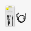 Baseus Flash Series 2 USB laidas 3 viename, USB-C + Micro USB + Lightning, 100 W, 1,2 m, mėlynas