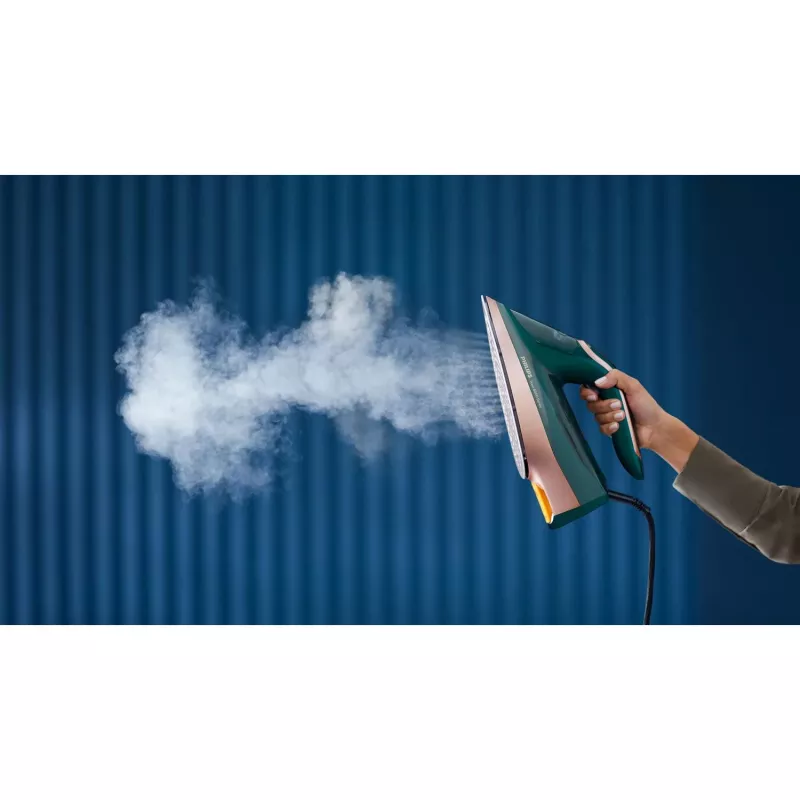 Lyginimo lygintuvas Philips DST8030/70 – 3000 W, SteamGlide Elite padas, 0.35 L talpa, 1,78 kg, vertikalus garas, žalia