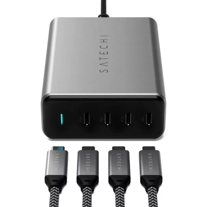 Satechi ST-UC165GM-EU universalus greitasis 4x USB-C PD 165W įkroviklis (GaN)