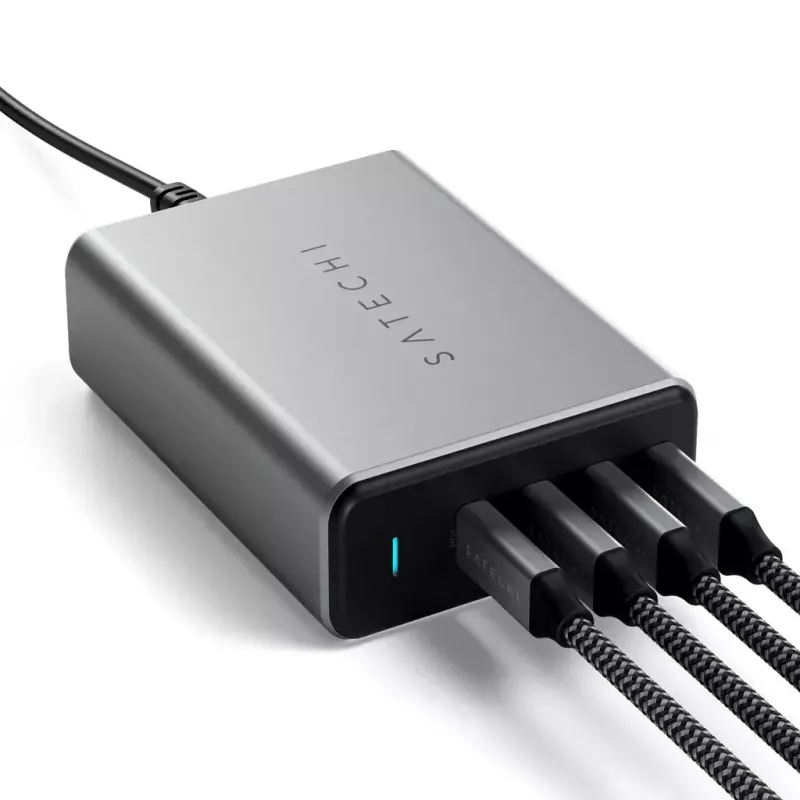 Satechi ST-UC165GM-EU universalus greitasis 4x USB-C PD 165W įkroviklis (GaN)