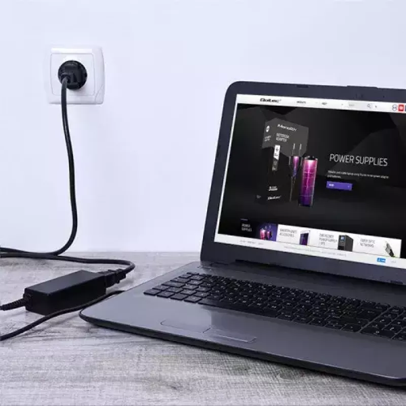 Qoltec 52408 kroviklis nešiojamam kompiuteriui 19V 2,1A juodas