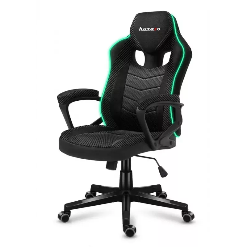Gaming kėdė Huzaro Force 2.5 RGB Mesh – kvėpuojančiu tinkleliu, RGB apšvietimu, reguliuojamu aukščiu, atlošiama, 130 kg