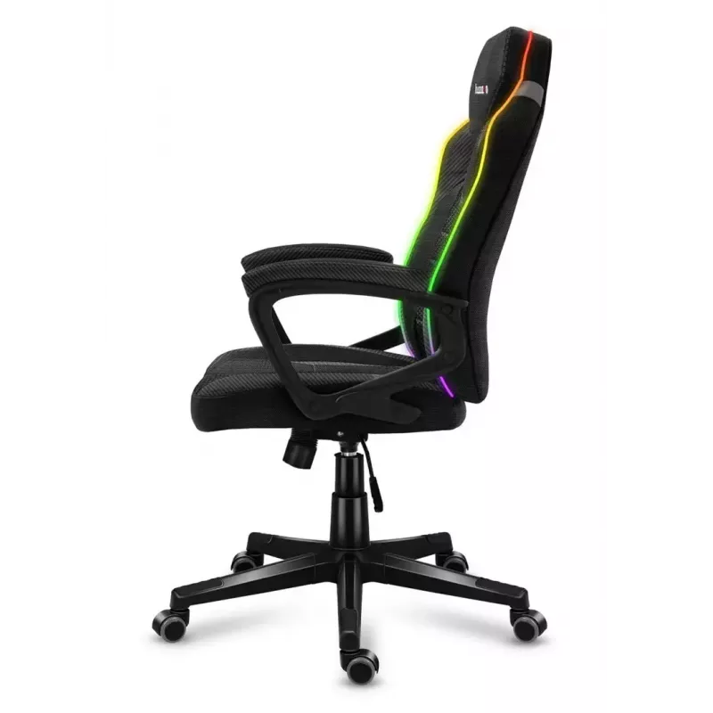 Gaming kėdė Huzaro Force 2.5 RGB Mesh – kvėpuojančiu tinkleliu, RGB apšvietimu, reguliuojamu aukščiu, atlošiama, 130 kg