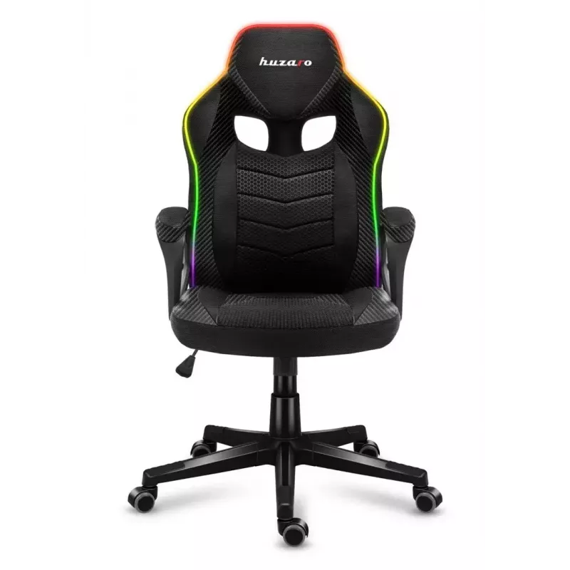 Gaming kėdė Huzaro Force 2.5 RGB Mesh – kvėpuojančiu tinkleliu, RGB apšvietimu, reguliuojamu aukščiu, atlošiama, 130 kg