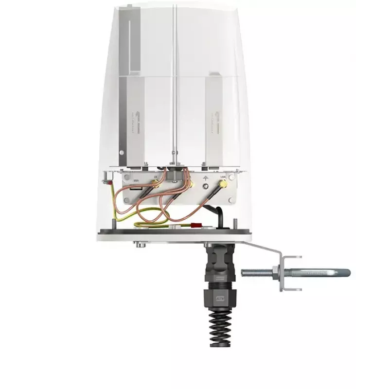 QuWireless QuSpot AX10S visakryptė Wi-Fi + Bluetooth antena Teltonika RUTX10 maršrutizatoriui, 2,4–6 GHz, 7 dBi, PoE/LAN, vertikali poliarizacija, IP67, balta