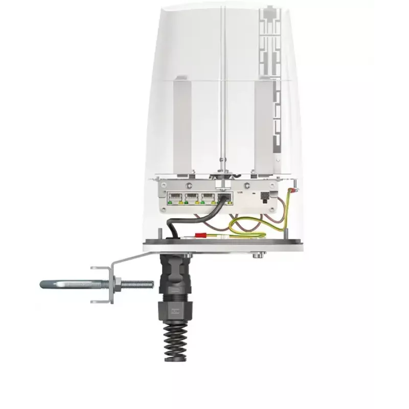 QuWireless QuSpot AX10S visakryptė Wi-Fi + Bluetooth antena Teltonika RUTX10 maršrutizatoriui, 2,4–6 GHz, 7 dBi, PoE/LAN, vertikali poliarizacija, IP67, balta