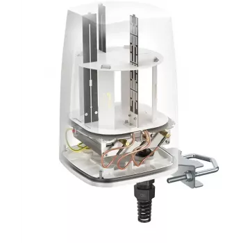 Kryptinė omni antena QuWireless QuSpot AX10S, 2,4–2,5 / 4,7–6 GHz, iki 7 dBi, PoE/LAN, vertikali poliarizacija