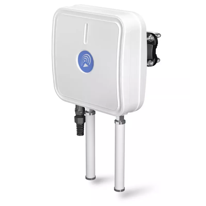 QuWireless QuMax A955M kryptinė LTE + Wi-Fi + GPS antena Teltonika RUT956/RUT955 maršrutizatoriams, 6 dBi, PoE/LAN, vertikali poliarizacija, IP67, balta