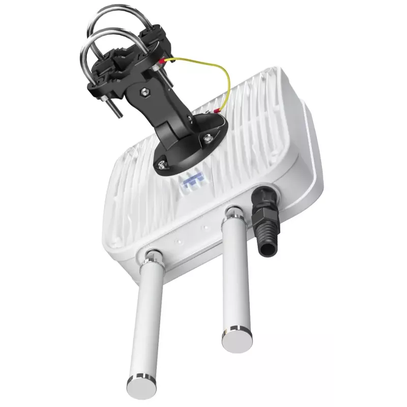 QuWireless QuMax A955M kryptinė LTE + Wi-Fi + GPS antena Teltonika RUT956/RUT955 maršrutizatoriams, 6 dBi, PoE/LAN, vertikali poliarizacija, IP67, balta