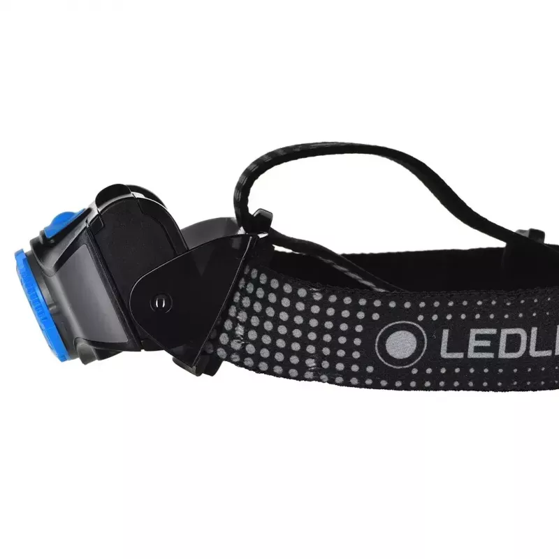 Priekinė lemputė Ledlenser MH7 Juoda Mėlyna – įkraunamas LED žibintuvėlis, 400 liumenų, įmontuota baterija