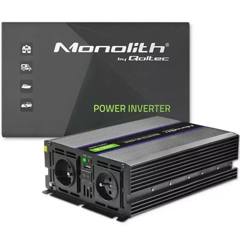 QOLTEC Monolith 4000 MS Wave keitiklis 12V į 230V 2000/4000W su USB