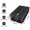 QOLTEC Monolith 4000 MS Wave keitiklis 12V į 230V 2000/4000W su USB