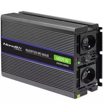 QOLTEC Monolith 4000 MS Wave keitiklis 12V į 230V 2000/4000W su USB