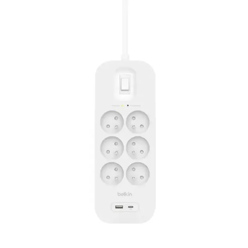 Maitinimo juosta Belkin Connect balta 6 rozetės 2 m 650 J