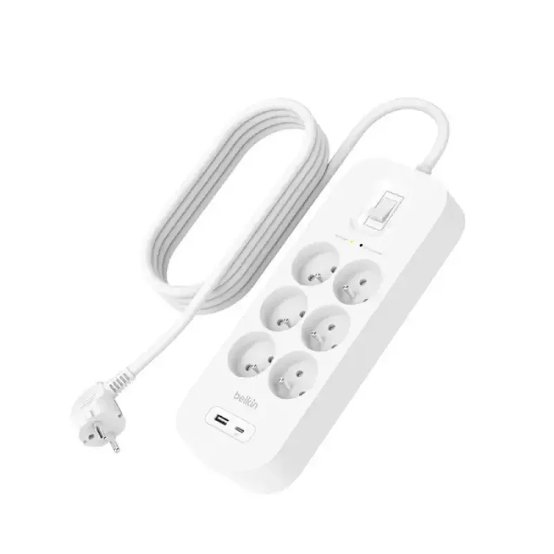Maitinimo juosta Belkin Connect balta 6 rozetės 2 m 650 J