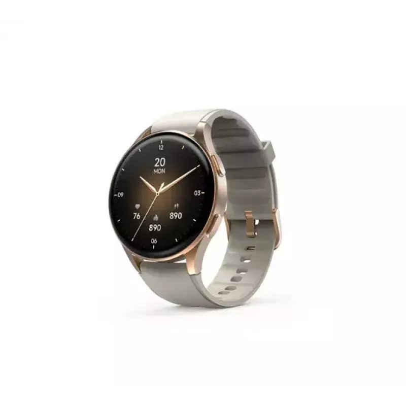 Hama Smartwatch 8900 3,3 cm (1,3 colio) AMOLED 42 mm Skaitmeninis 466 x 466 pikseliai Liečiamas ekranas Auksinis GPS (palydovas)