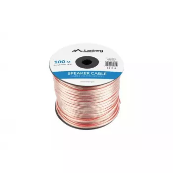 Garsiakalbio kabelis LANBERG SC-2X10-10CC-1000-TR 2x1,0 mm² 100 m permatomas