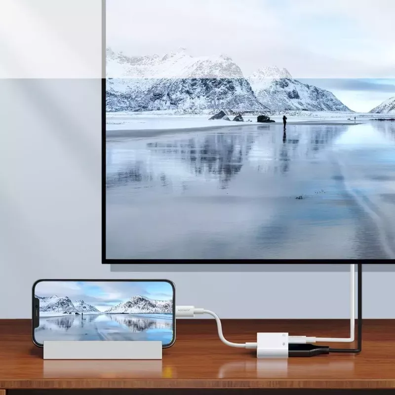 Lightning į HDMI adapteris Joyroom S-H141 — Lightning (Apple) į HDMI FullHD 1080p 60Hz, baltas