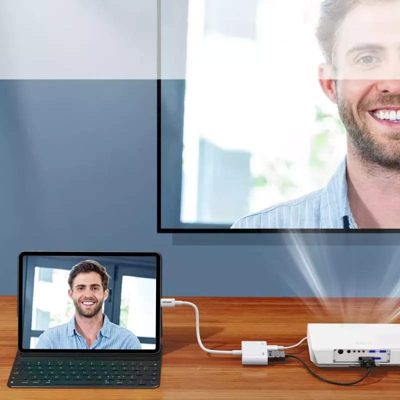 Lightning į HDMI adapteris Joyroom S-H141 — Lightning (Apple) į HDMI FullHD 1080p 60Hz, baltas