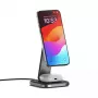 Satechi ST-Q21FM belaidis įkroviklis sulankstomas Qi2 15 W USB-C pilkas