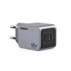 Ugreen 35008 universalus mobiliojo įrenginio kroviklis pilka spalva, greitas įkrovimas, 45 W, 2× USB-C