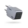 Ugreen 35008 universalus mobiliojo įrenginio kroviklis pilka spalva, greitas įkrovimas, 45 W, 2× USB-C