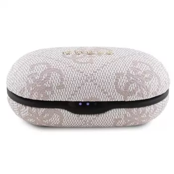 Belaidės ausinės Guess GUTWSP4EGP TWS Bluetooth + ENC Dock Rožinės