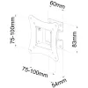 Techly ICA-LCD-901 76,2 cm (30 colių) juoda laikiklis