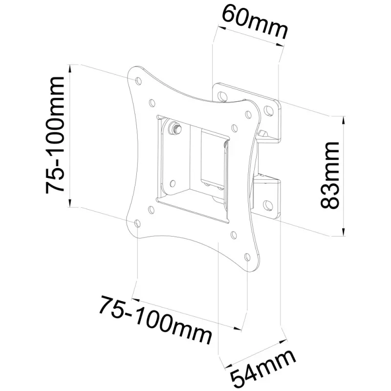 Techly ICA-LCD-901 76,2 cm (30 colių) juoda laikiklis