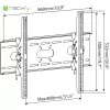Techly ICA-PLB-890 sieninis laikiklis TV LED LCD 42-80 colių, juodas, pasukamas