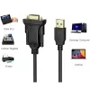 Serijinis kabelis Techly IDATA-USB2-SER-1 Juodas 1,5 m USB A tipo DB-9