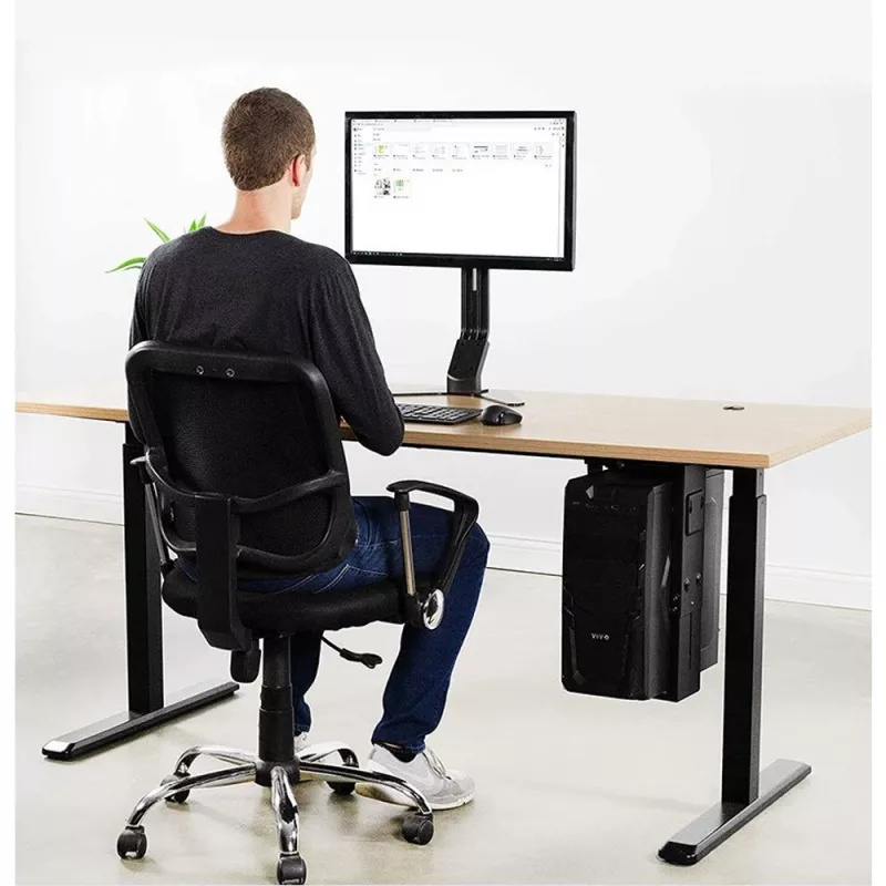 Techly ICA-CS 66 laikiklis kompiuteriui po stalu, juodas