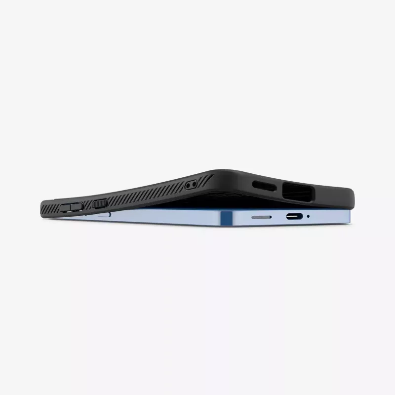 Dėklas Spigen Galaxy S25 Liquid Air matinė juoda Monochromatic