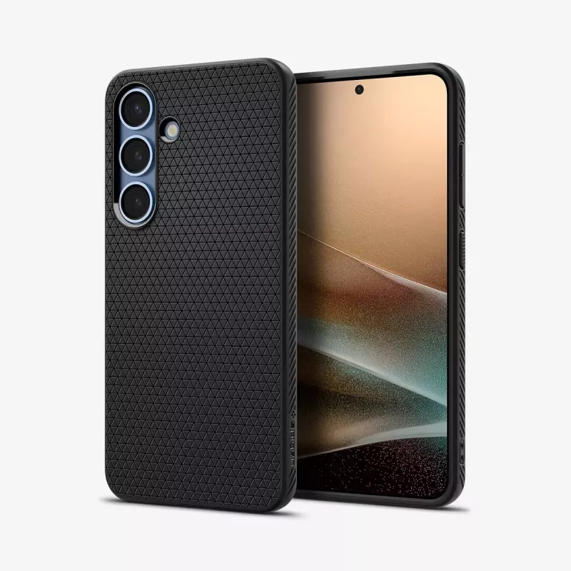 Dėklas Spigen Galaxy S25 Liquid Air matinė juoda Monochromatic