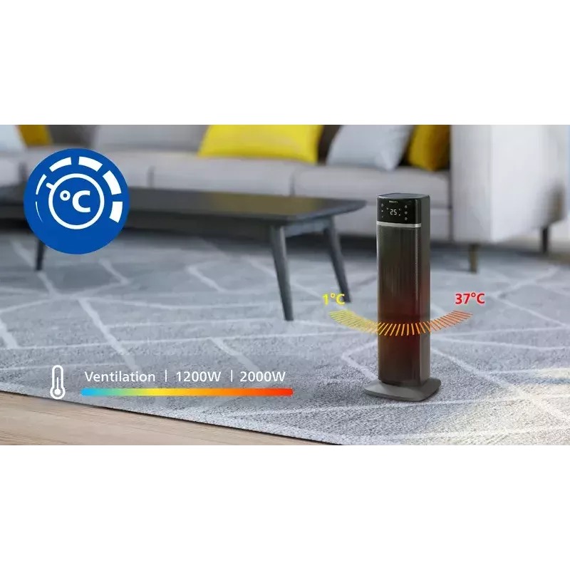 Philips 5000 serijos keraminis šildytuvas Smart Tower Ceramic Heater