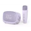 Nešiojamas vaikų garsiakalbis myFirst Voice 2 – violetinis, kompaktiškas įkraunamas garsiakalbis vaikams