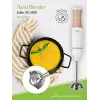 Panardintuvas Adler AD 4616 – rankinis blenderis, 500 W, 2 greičiai, nerūdijančio plieno peiliai, baltas