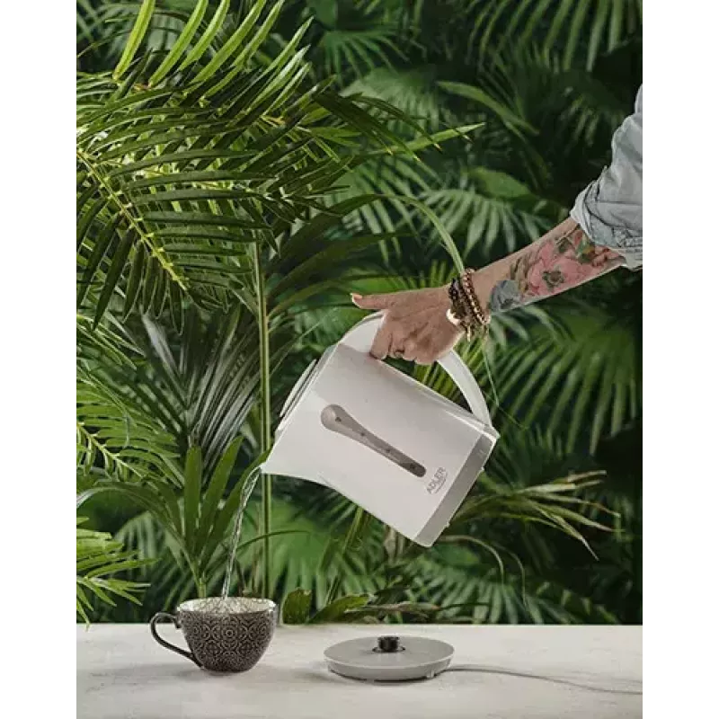 Virdulys Adler AD 1244 — 2,5 L, 2200 W, baltas, paslėptas kaitinimo elementas