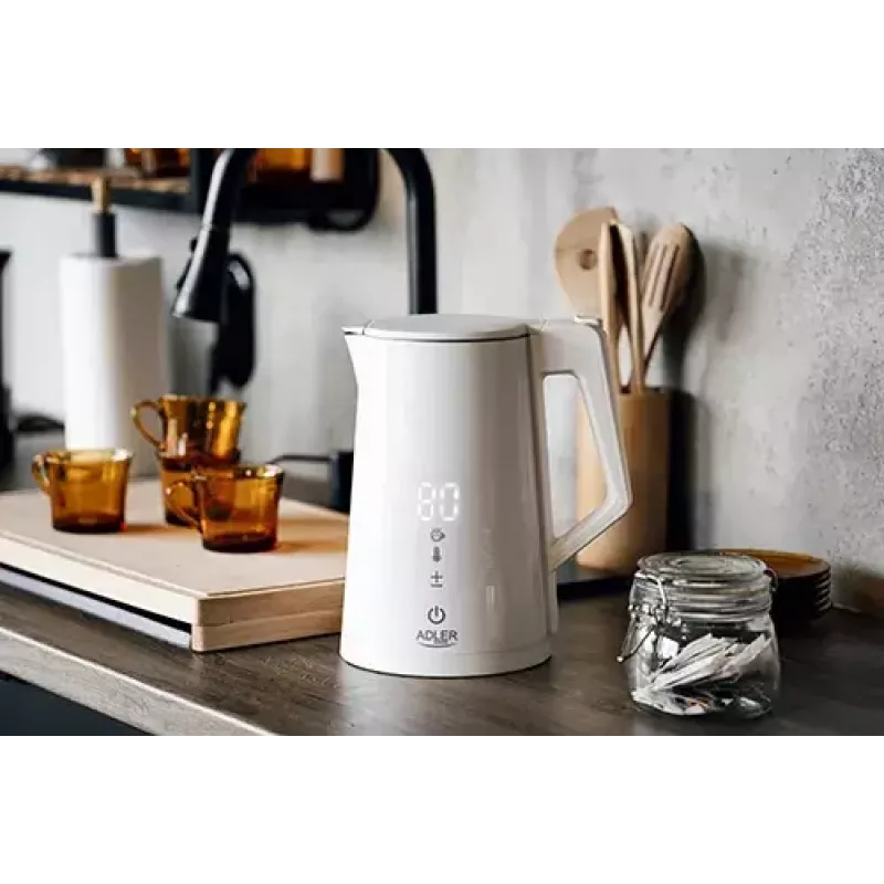 Elektrinis virdulys Adler 1.7 L 1850 W Baltas