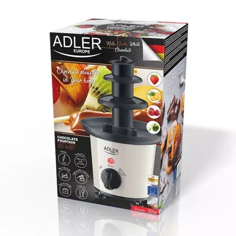 Šokolado fontanas Adler AD 4487 juoda, ruda, balta 30 W