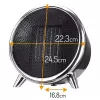Keraminis elektrinis šildytuvas Adler AD 7742 — 1500/750 W, ant grindų, 220–240 V, juodas/sidabrinis