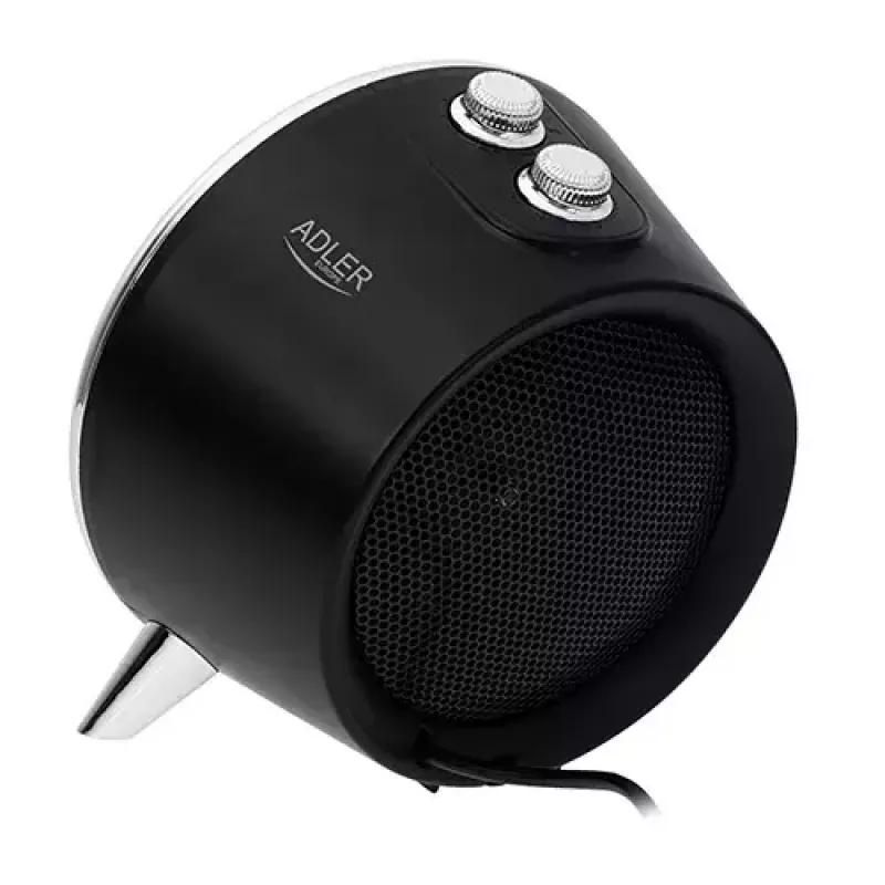Keraminis elektrinis šildytuvas Adler AD 7742 — 1500/750 W, ant grindų, 220–240 V, juodas/sidabrinis