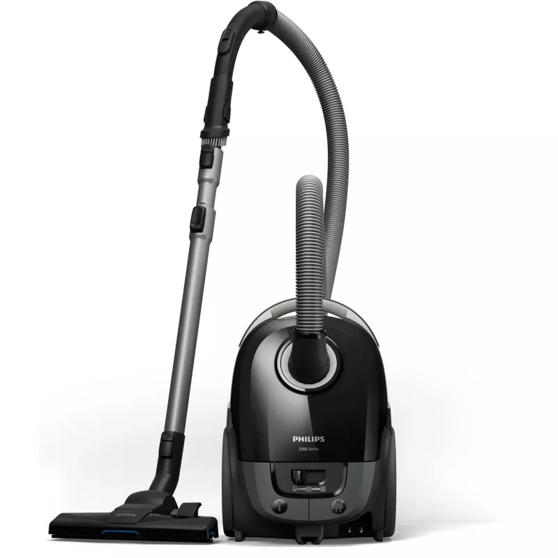 Cikloninis dulkių siurblys Philips 3000 serijos XD3112/09 — 900 W, 3 L maišas, HEPA filtras, 9 m spindulys, TriActive antgalis