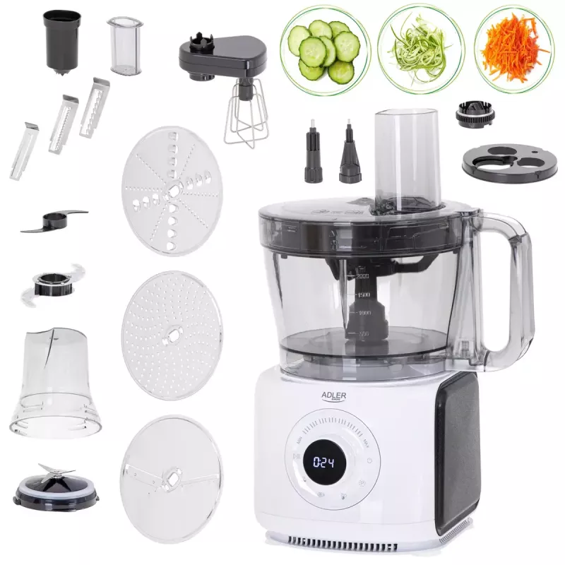 Virtuvinis kombainas Adler AD 4224 1000 W 3,5 L juodas baltas