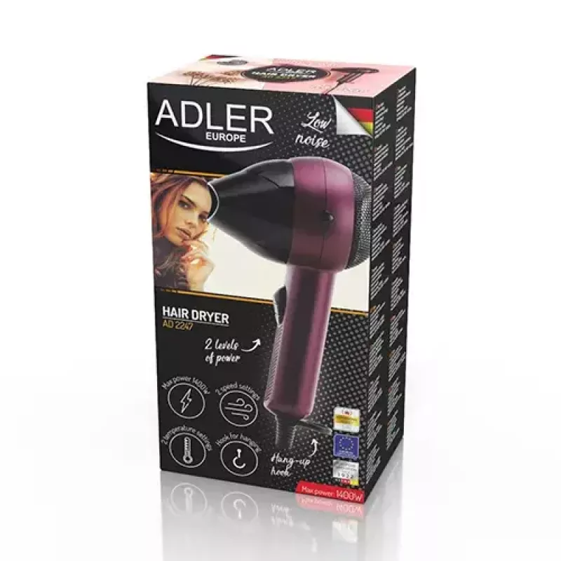 Plaukų džiovintuvas Adler AD 2247 1400 W violetinis