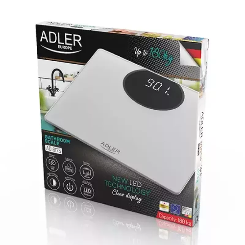 Svarstyklės elektroninės asmeninės Adler AD 8175